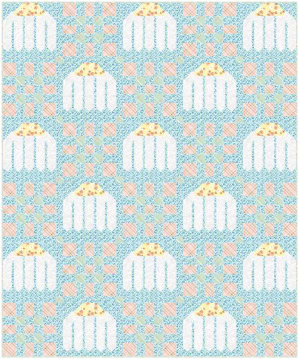 Coneflower Basket Quilt & Table Runner Pattern - Digital PDF