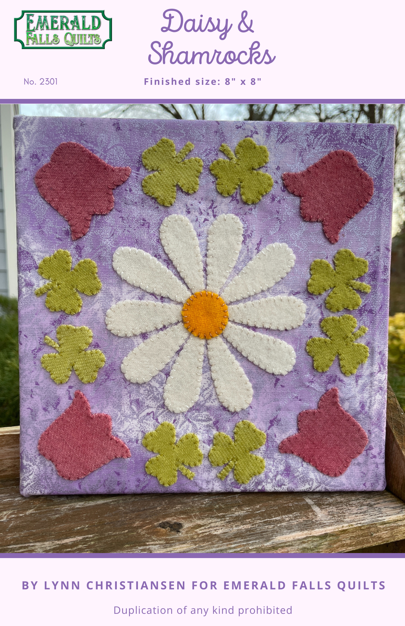 Daisy & Shamrocks Digital PDF Pattern