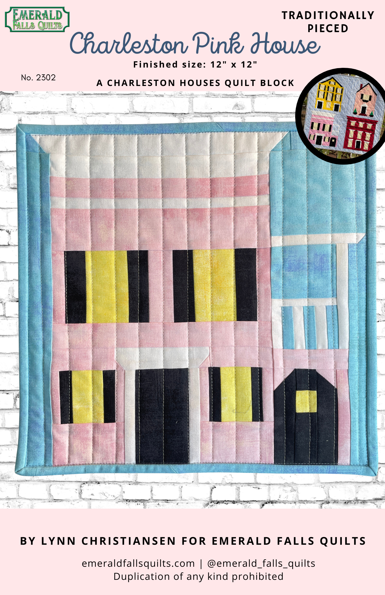 Charleston Pink House PAPER Pattern