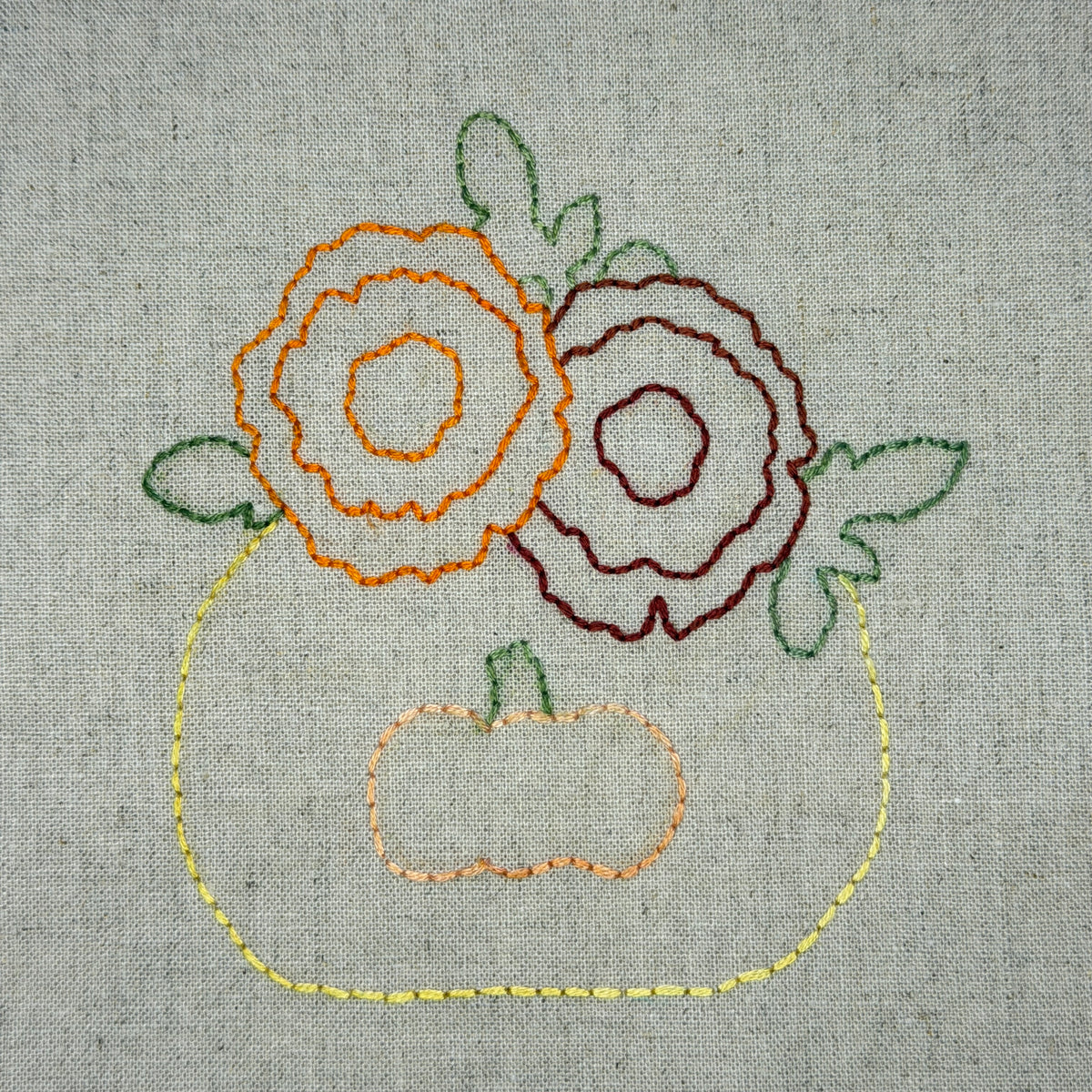 Marigold Appliqué Pattern - DIGITAL PDF (Birthday Blooms-October)