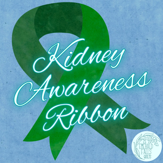 Kidney Awareness Ribbon - #QuiltBlockMania