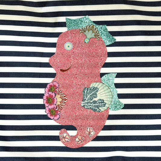 Make a Cute Beach Bag with the Seahorse Collage