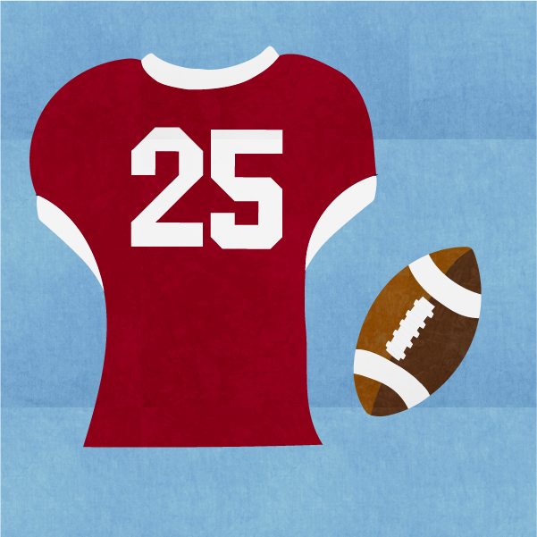 Football Jersey 12" Digital PDF Block Pattern