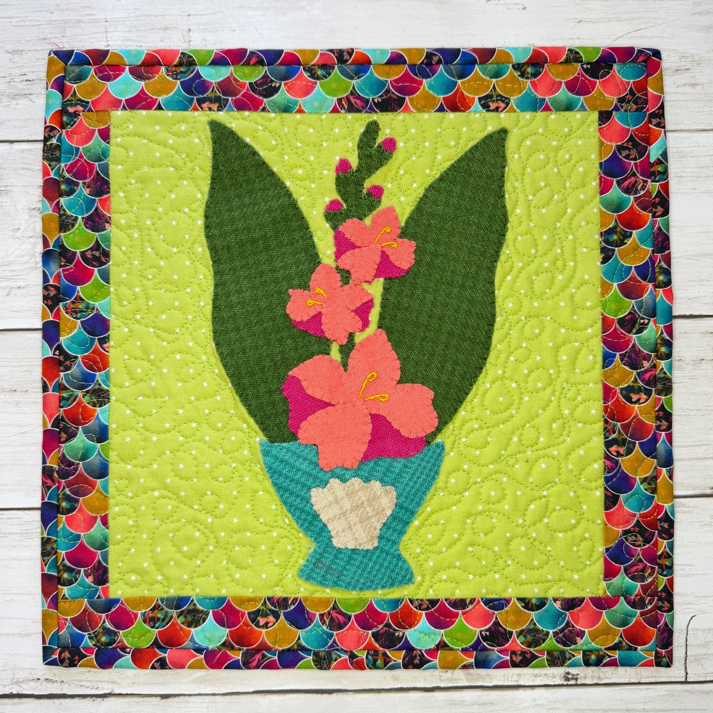 Gladiolus Appliqué Pattern - DIGITAL PDF (Birthday Blooms-August)