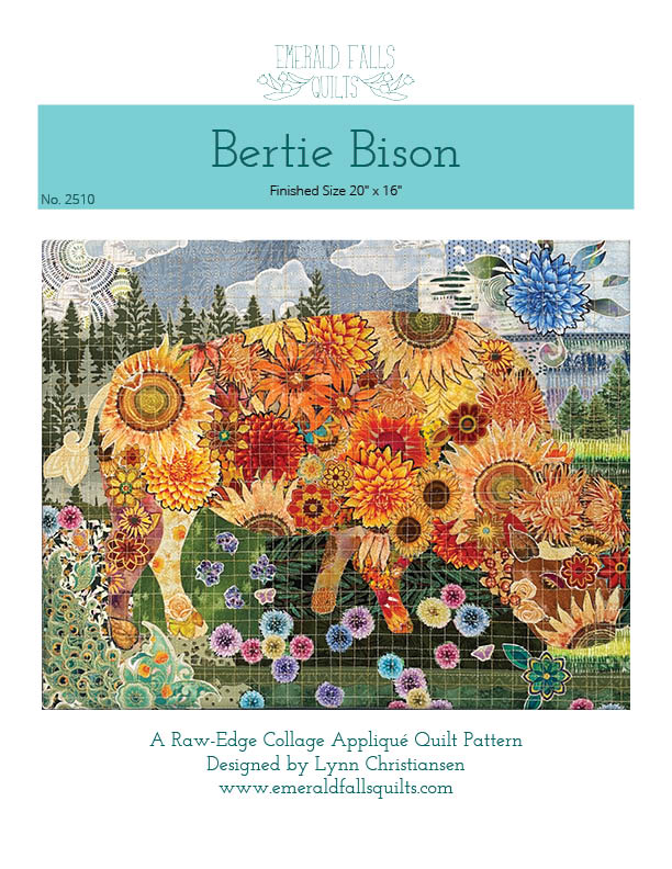 Bertie Bison Collage Quilt Pattern - DIGITAL PDF