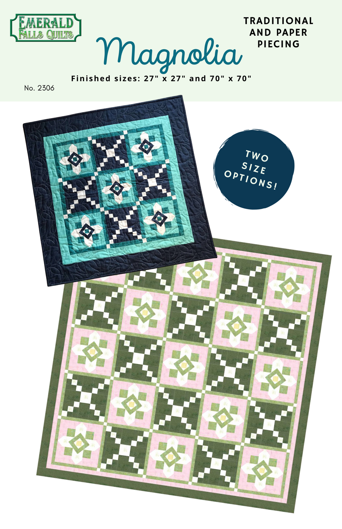 Magnolia Digital PDF Pattern Emerald Falls Quilts