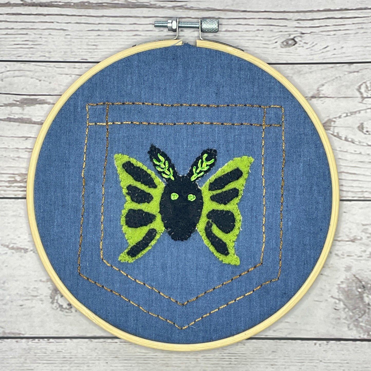 Moth Man - Wooly Flourish Cryptid Pre-Cut Wool Appliqué Kit