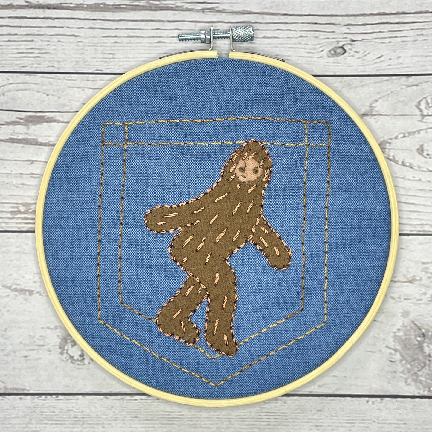 Sasquatch - Wooly Flourish Cryptid Pre-Cut Wool Appliqué Kit