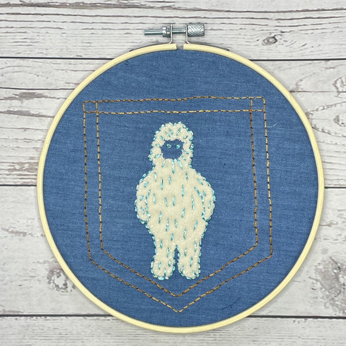 Yeti - Wooly Flourish Cryptid Pre-Cut Wool Appliqué Kit