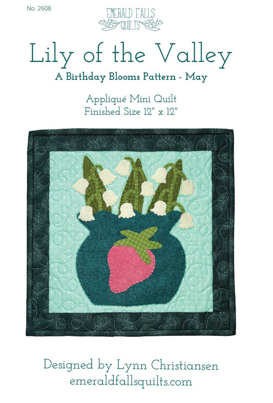 Lily of the Valley Appliqué Pattern - DIGITAL PDF (Birthday Blooms-May)