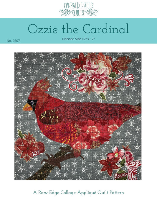 Ozzie Cardinal Collage Quilt Pattern - DIGITAL PDF
