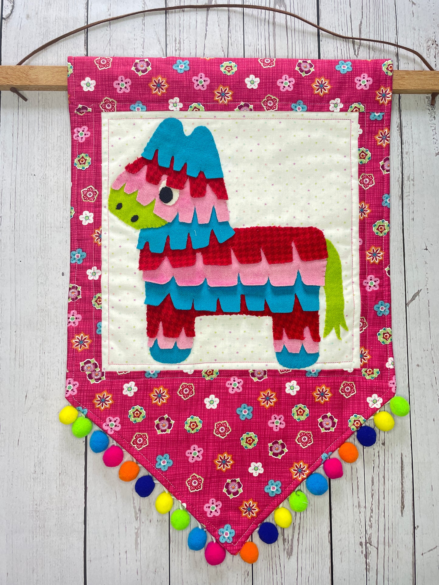 Party Pinata Wool Applique Banner Digital PDF Pattern