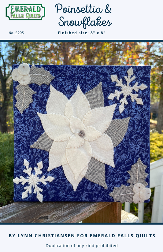 Poinsettia & Snowflakes PAPER Pattern