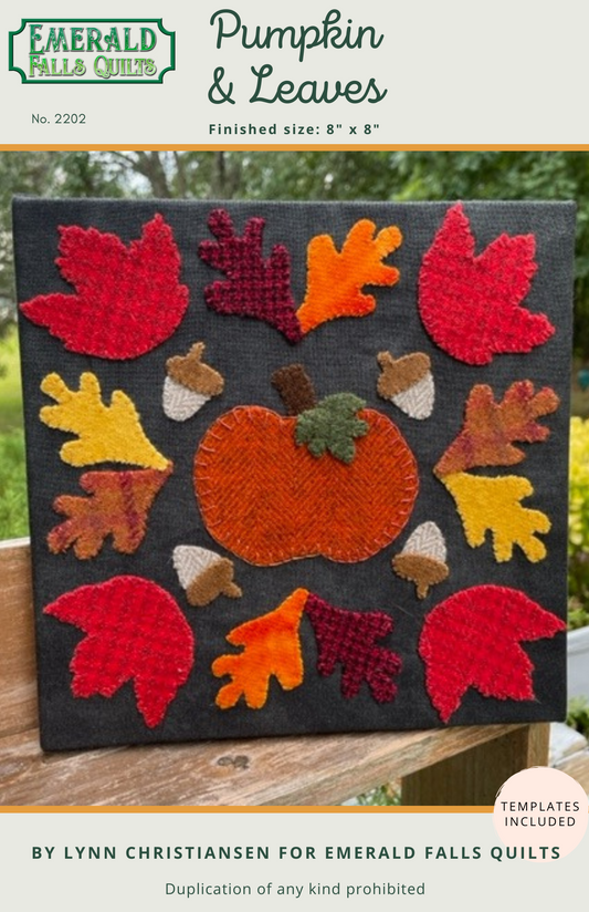 Pumpkin & Leaves PAPER Pattern