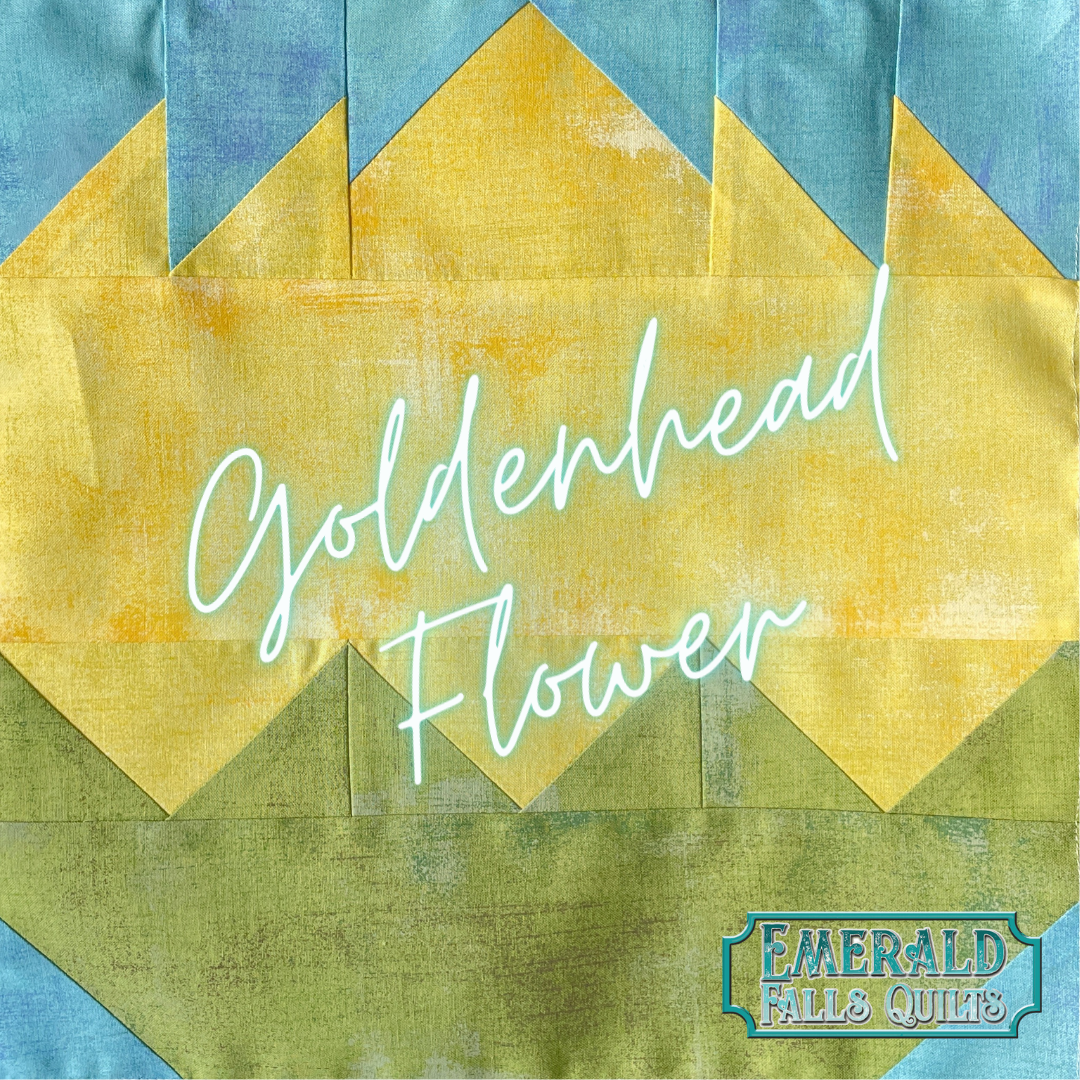 Goldenhead Flower 12" Digital PDF Block Pattern