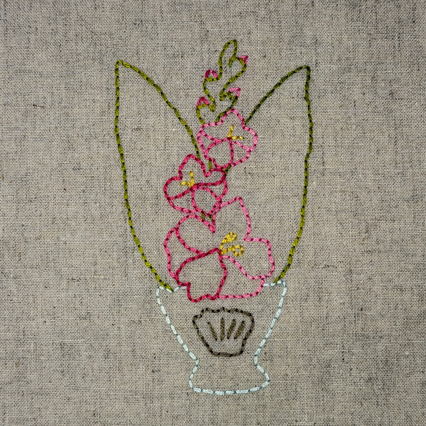 Gladiolus Appliqué Pattern - DIGITAL PDF (Birthday Blooms-August)
