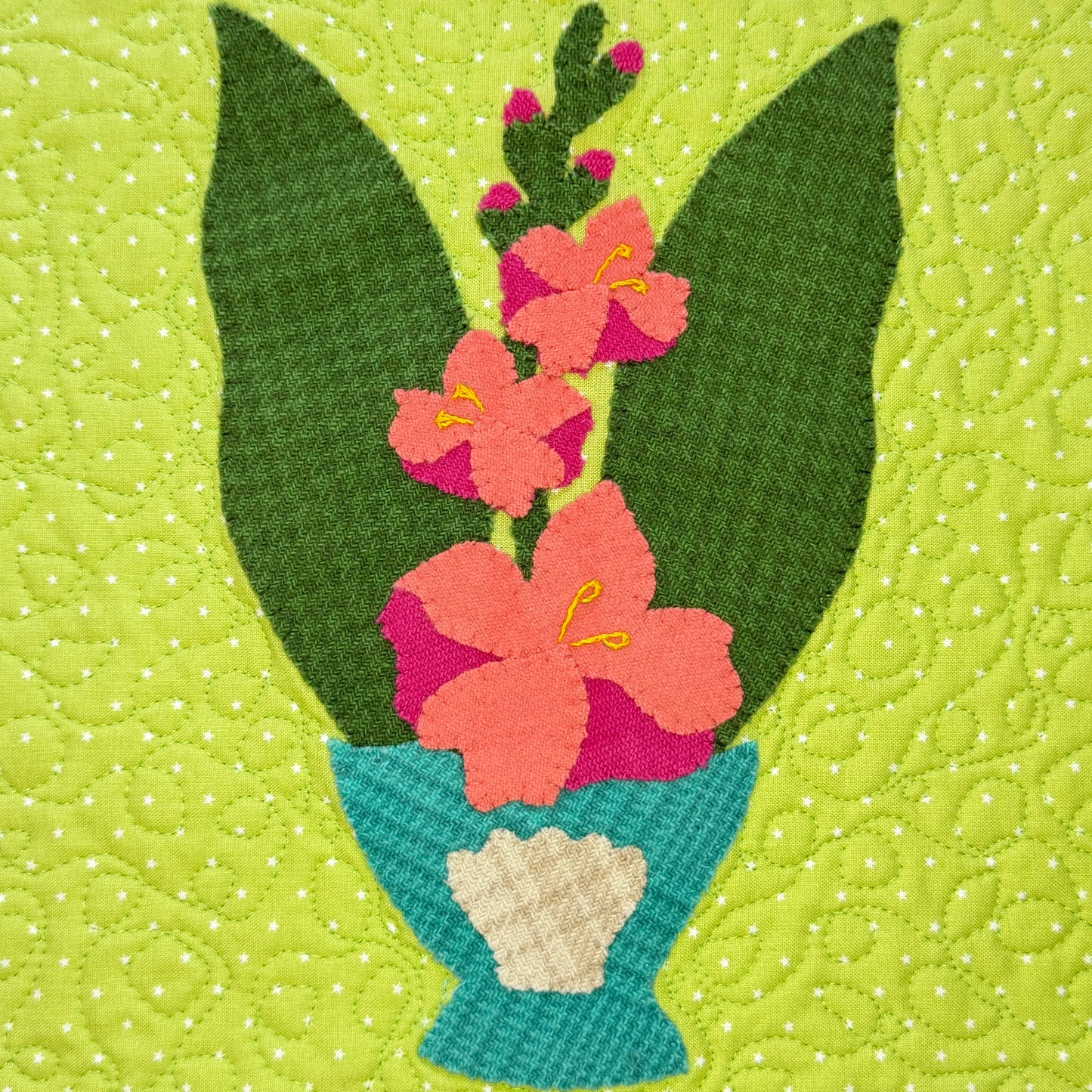 Gladiolus Appliqué Pattern - DIGITAL PDF (Birthday Blooms-August)