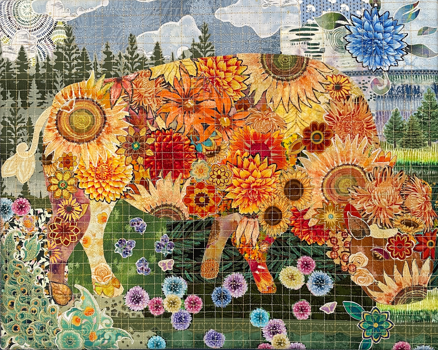 Bertie Bison Collage Quilt Pattern - DIGITAL PDF