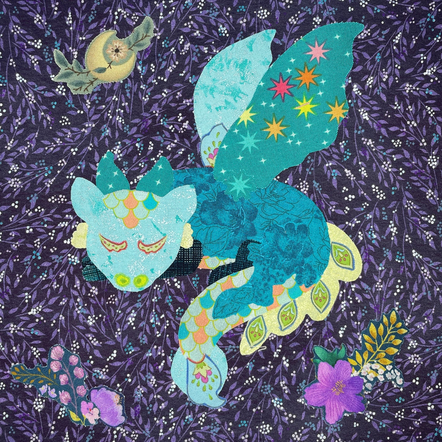 Sleepy Dragon Mini Collage Pattern - DIGITAL PDF