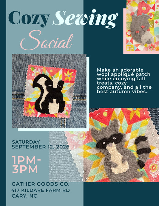 Cozy Sewing Social at Gather Goods Co.