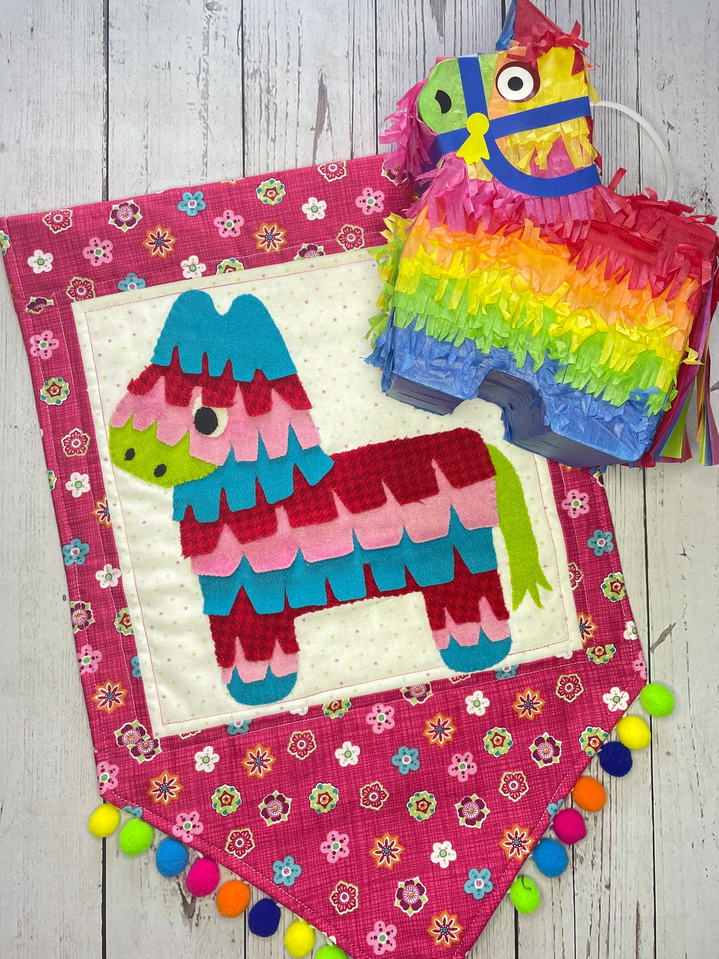 Party Pinata Wool Applique Banner Digital PDF Pattern
