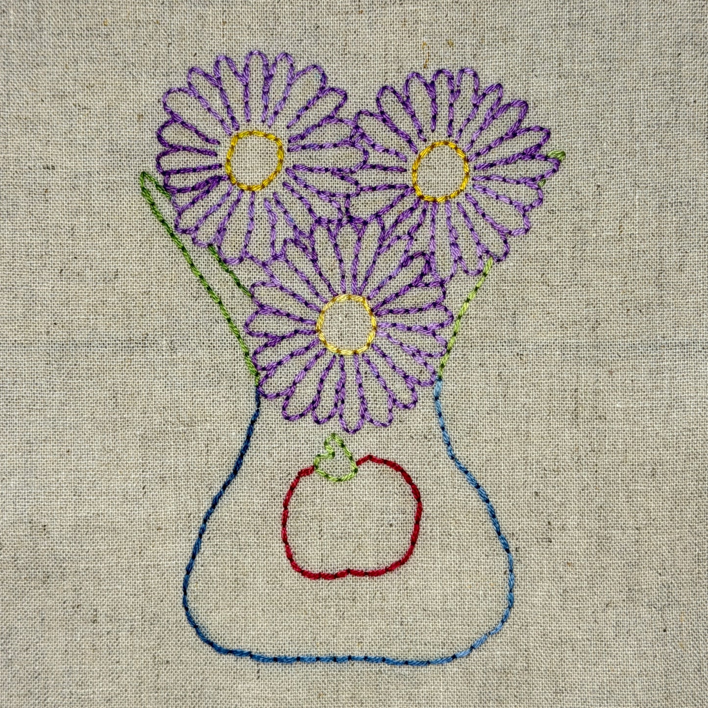 Aster Appliqué Pattern - DIGITAL PDF (Birthday Blooms-September)