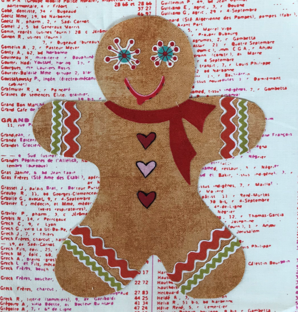 Whatevers! Gingerbread Collage Quilt Pattern by Laura Heine - PAPER