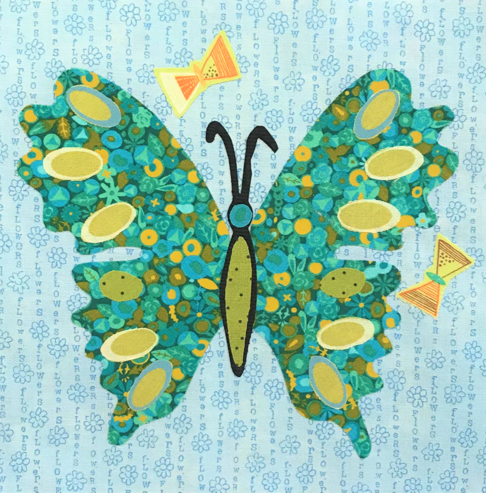 Whatevers! Butterfly Collage Quilt Pattern by Laura Heine - PAPER