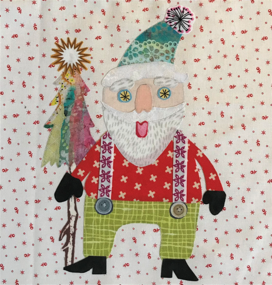 Whatevers! Mr. Claus Collage Quilt Pattern by Laura Heine - PAPER