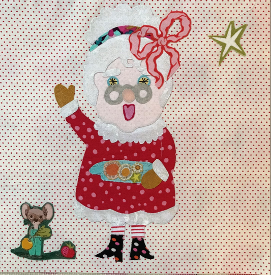 Whatevers! Mrs. Claus Collage Quilt Pattern by Laura Heine - PAPER